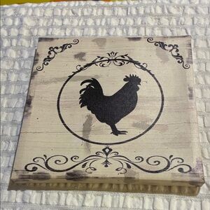 Rustic Rooster Canvas Small Wall Art